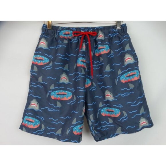U.S, Surf Club Swim Trunks Men's Size Medium Lined Swimsuit Shorts Donut Sharks - Picture 8 of 8